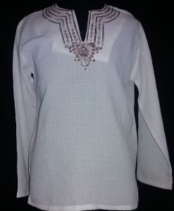 Kids Costumes to Hire - Indian top - boy - WHITE